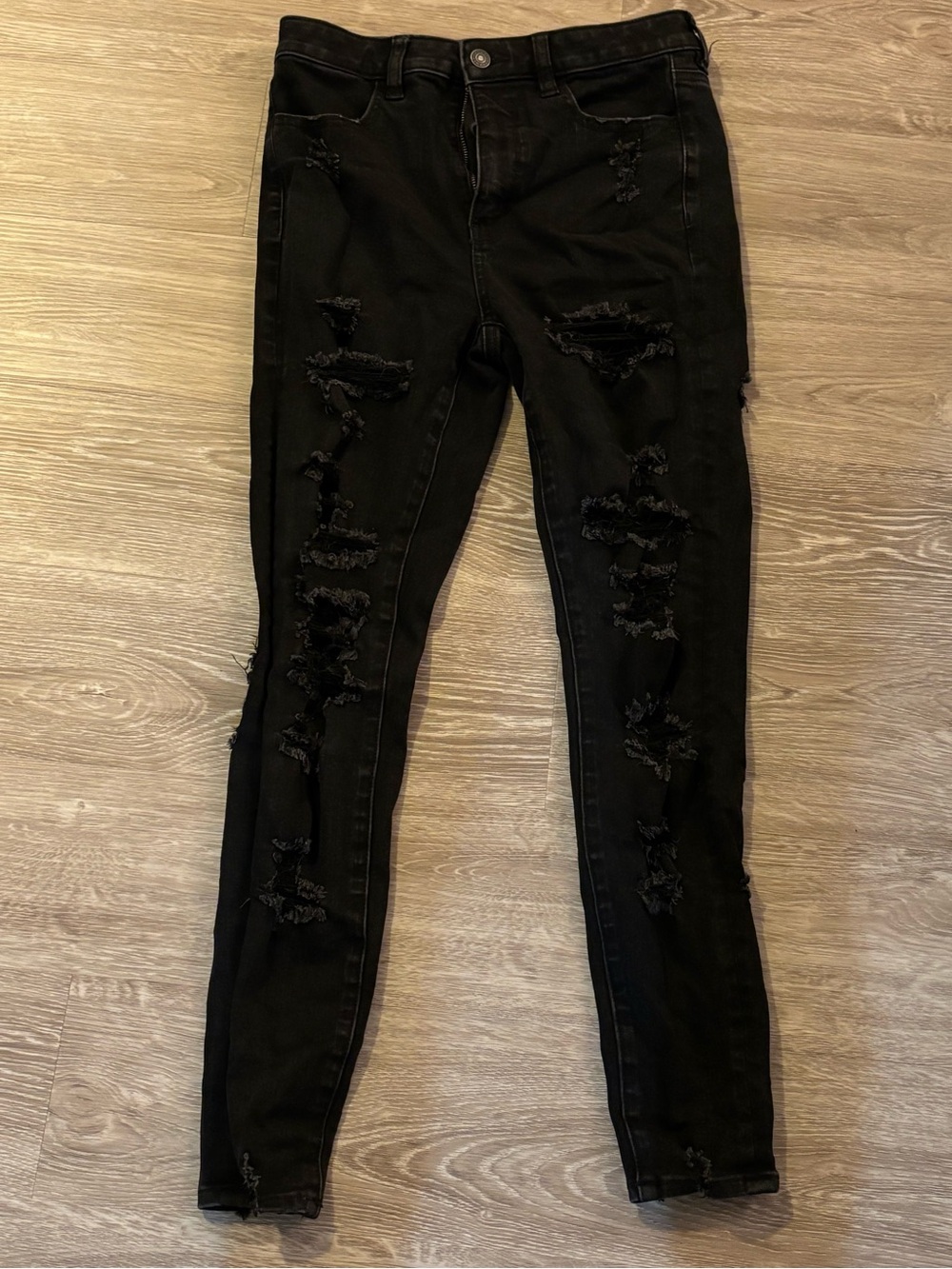 American Eagle Outfitters THE DREAM JEAN Highest Rise Jeggings size 6 Black Wash